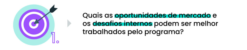 Quais as oportunidades de mercado e os desafios internos podem ser melhor trabalhados pelo programa